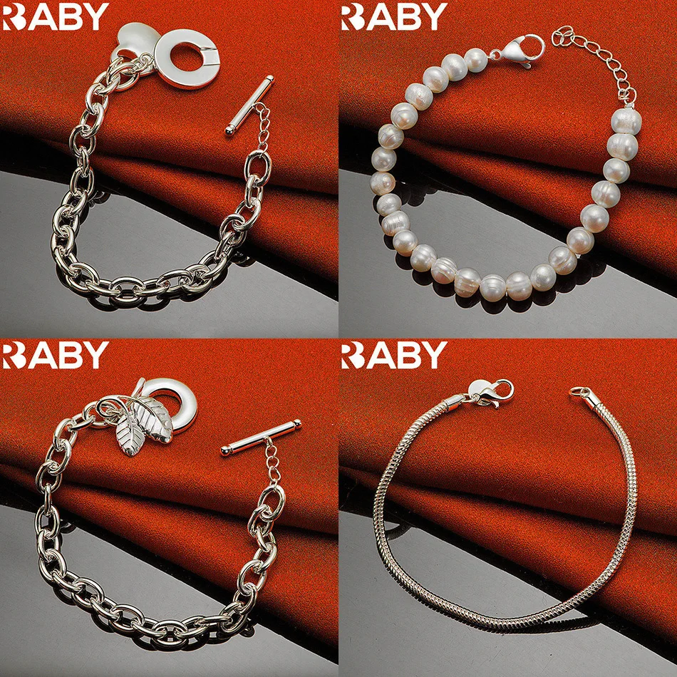 

URBABY 925 Sterling Silver Design Bracelets For Women Men Creativity Gifts Street All-match Party And Daily Wear