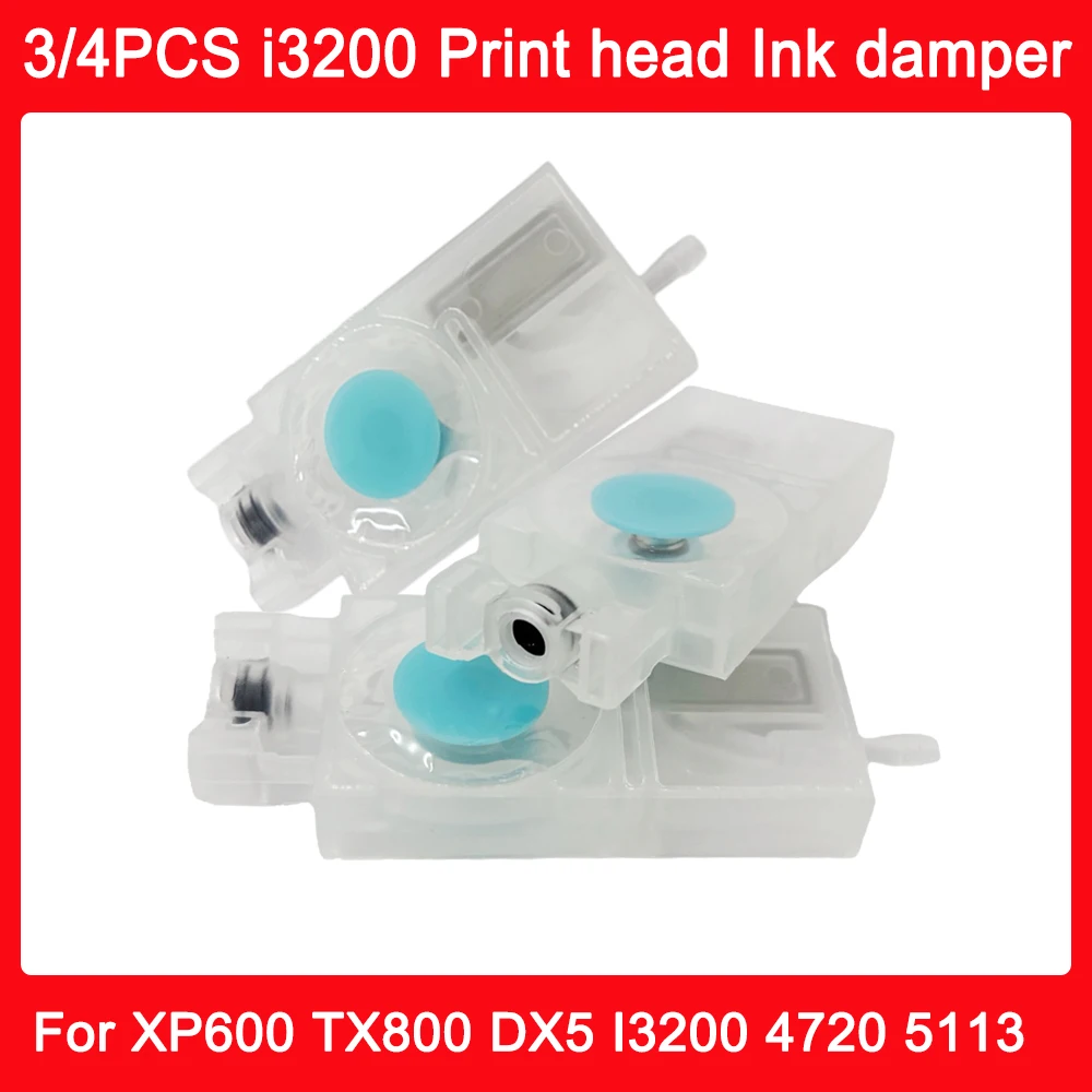 3/4PCS i3200 Print head Ink damper for Epson P600 TX800 DX5 I3200 4720 5113 Printhead Solvent Eco-solvent Ink Dumper 3/4PCS