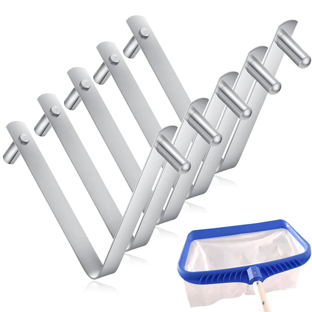 Compatible Pool Tool 6*1.2*0.45cm Pool Pole Clips 5-pack Set Enhances Maintenance Experience Fit For 3.8 Cm Poles