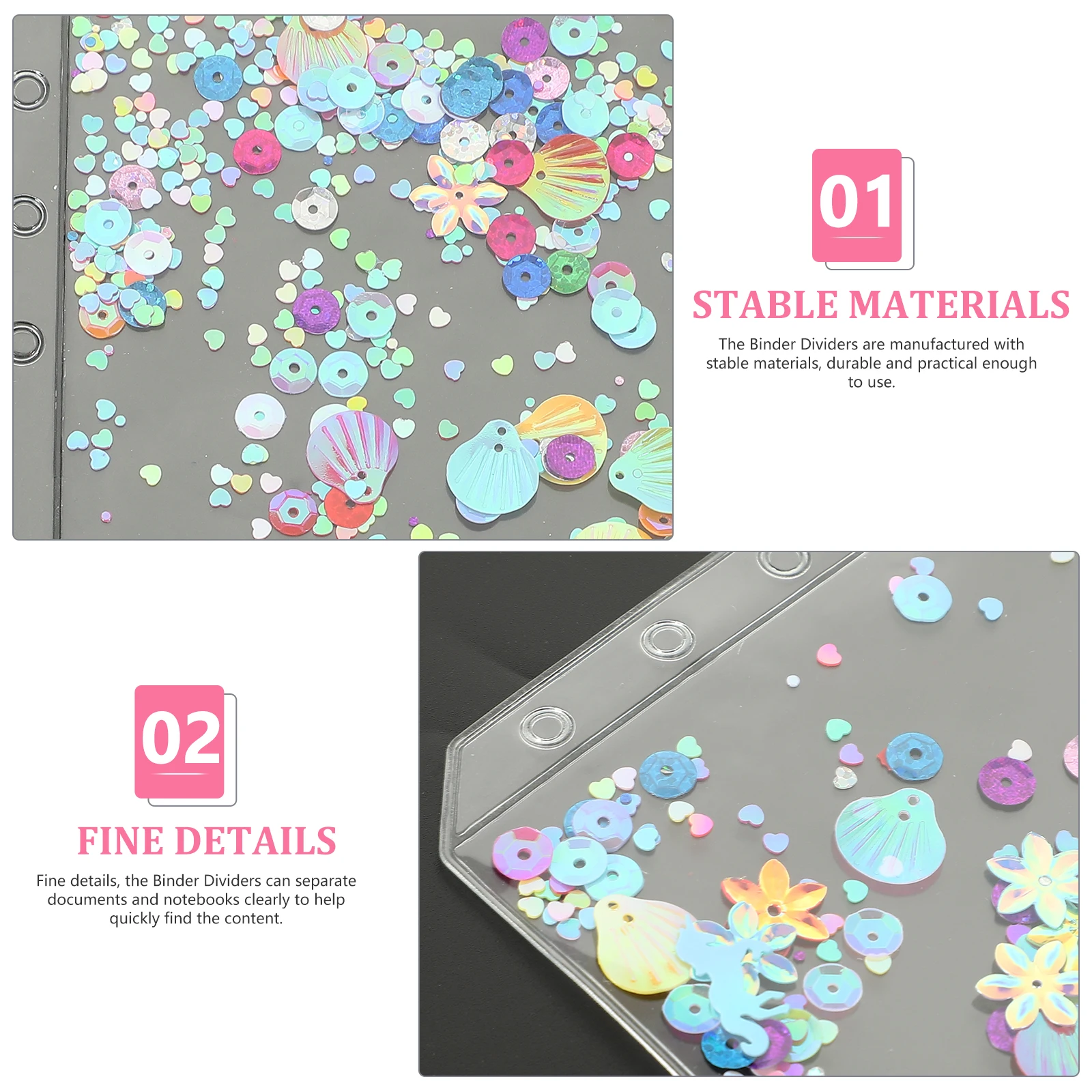 

10pcs Binder Dividers Notepad Divider Paper Binder Tabs Colored Index Dividers Plastic Page Markers For Notebooks Reports