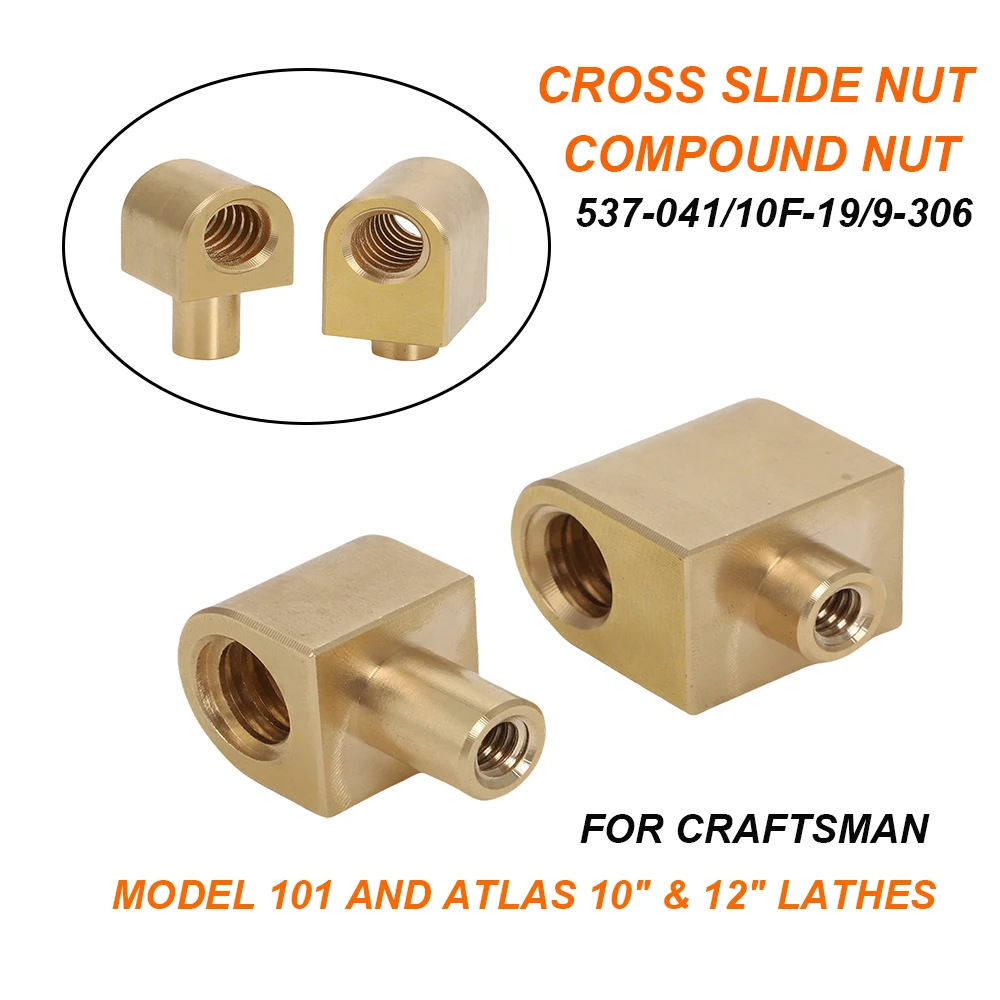 

For Atlas Craftsman 10" & 12" Lathe Cross Slide & Compound Nut Set 10F-19 9-306