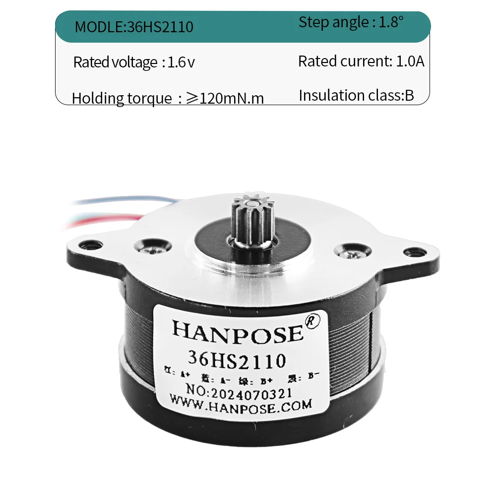 Pancake Motor 1.0A ≥120mN.m 36HS2110 2-Phase 4-Lead Circular Extruder Motor 36BYGH 3D Printer Accessory Nema14 Stepper Motor