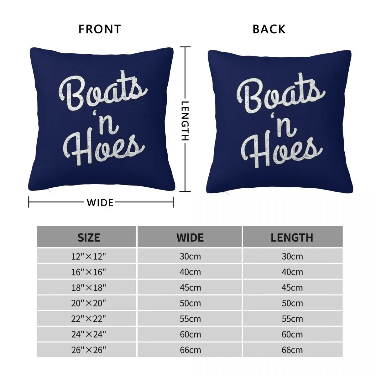 Step Brothers Boats N' Hoes Pillowcase Polyester Linen Velvet Pattern Zip Decor Pillow Case Room Cushion Case 45x45