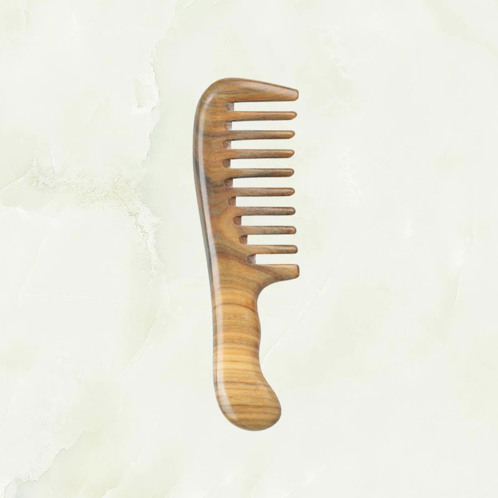 

Ebony Comb Skin-friendly Wide-Teethed Massage Tooth Anti-static Hair Wooden Hairdressing Tool Verawood