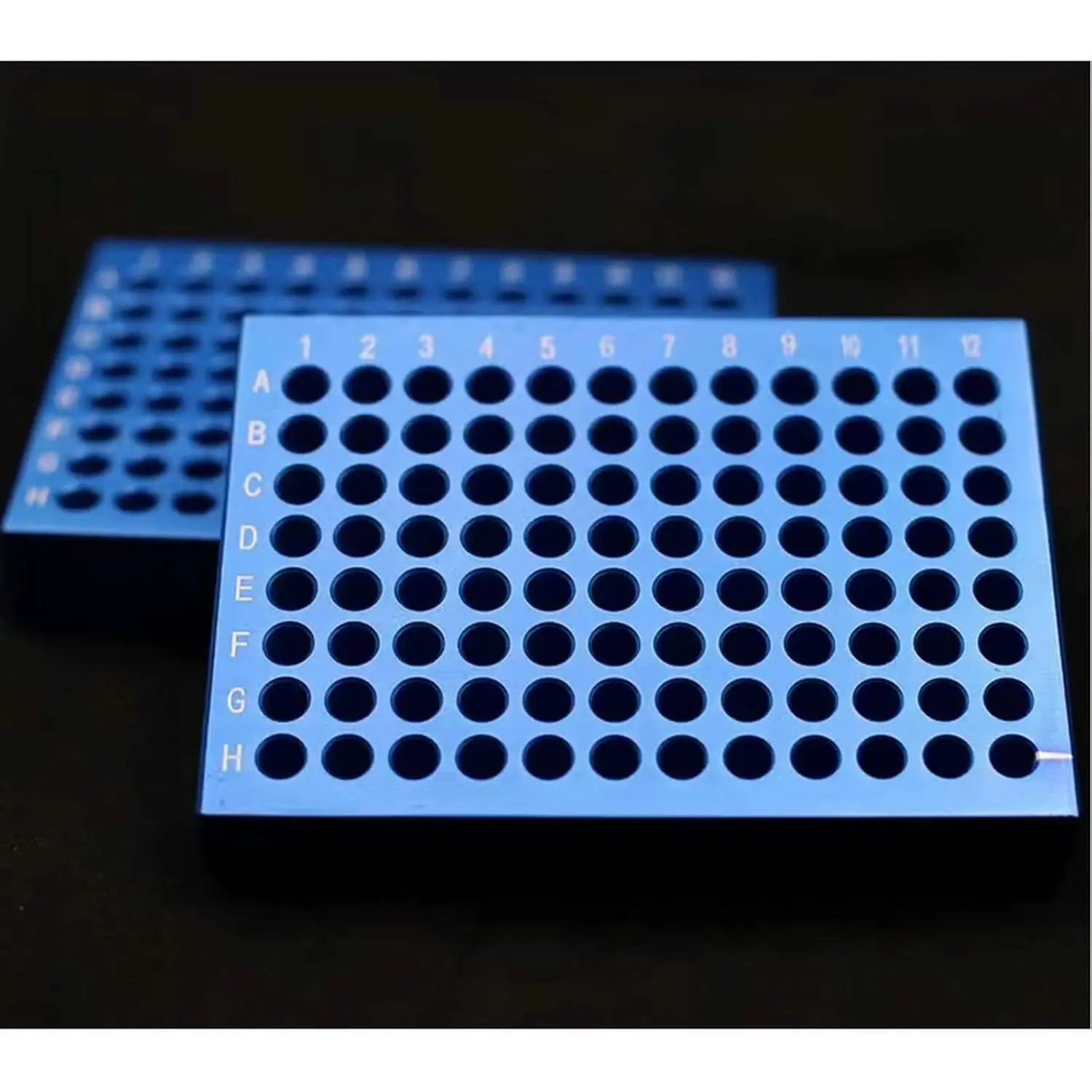 96 Well Aluminium-Kühlblock PCR-Kühler für 0,1 ml 0,2 ml PCR-Röhren, Streifen, 96-Well-Platten, Aluminium-Eisbox-Röhrenständer, 1 Stück – Detail 1