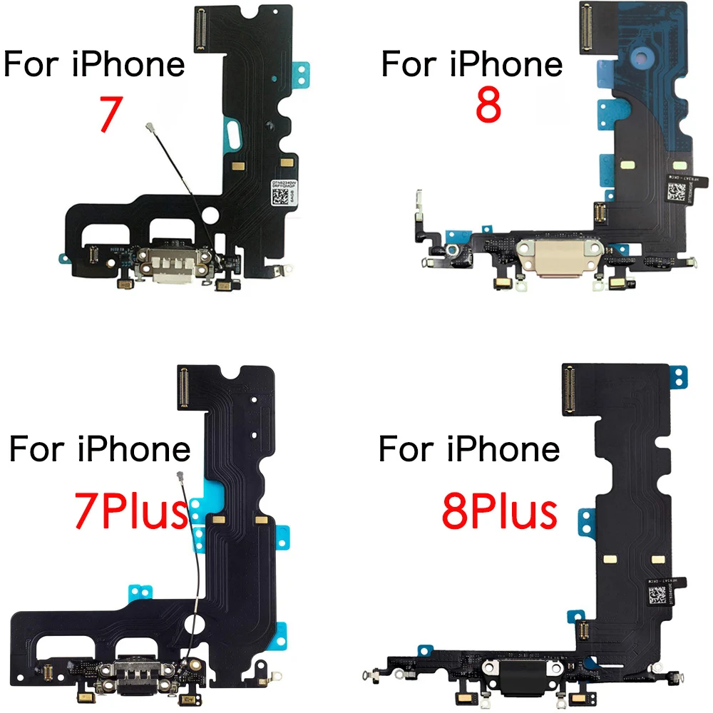 Taptic Engine Charing Port Flex Cable And Loud Speaker For iPhone 7 7P 8 Plus Vibrator Motor Repair Replacement