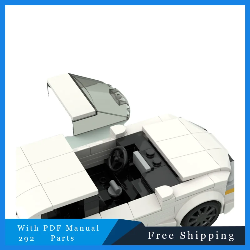 292 PCS Città Fresco e Squisito Supercar Modulare Bianco Per Bambini Assemblaggio FAI DA TE Building Block Modello di Auto Giocattolo Regali Di Natale 2025