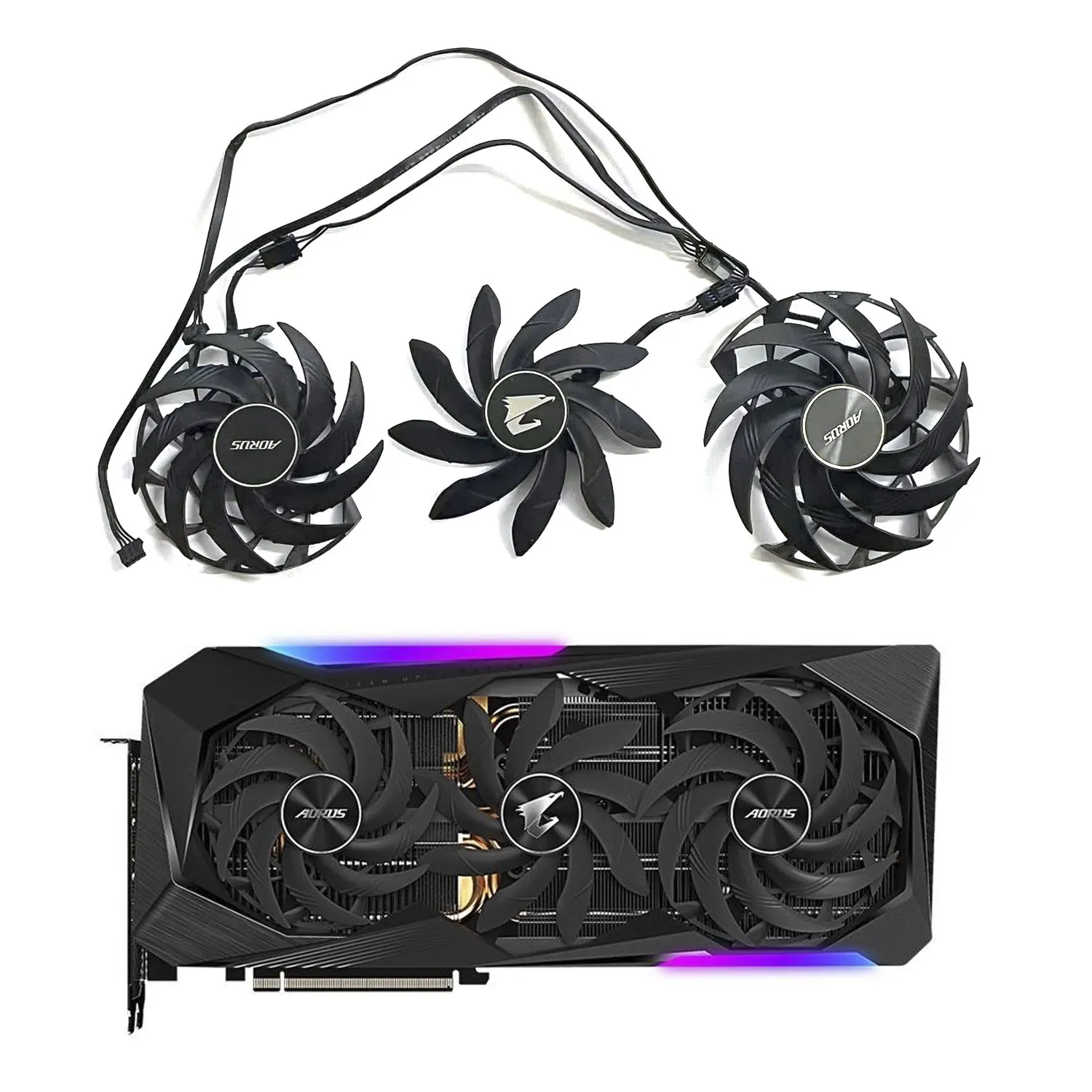 

Brand new 3 FAN 4PIN PLD10015B12H DC 12V 0.55A for GIGABYTE AORUS GeForce RTX 3070 3080 3090 XTREME RX 6800 6900 XT MASTER 16G