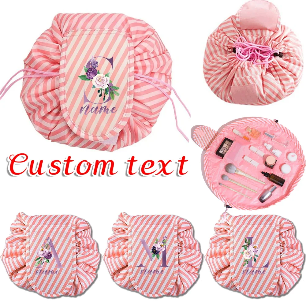 

Персонализированное индивидуальное имя, новая модная женская косметичка на шнурке, дорожная портативная косметичка, ручные сумки-органайзеры