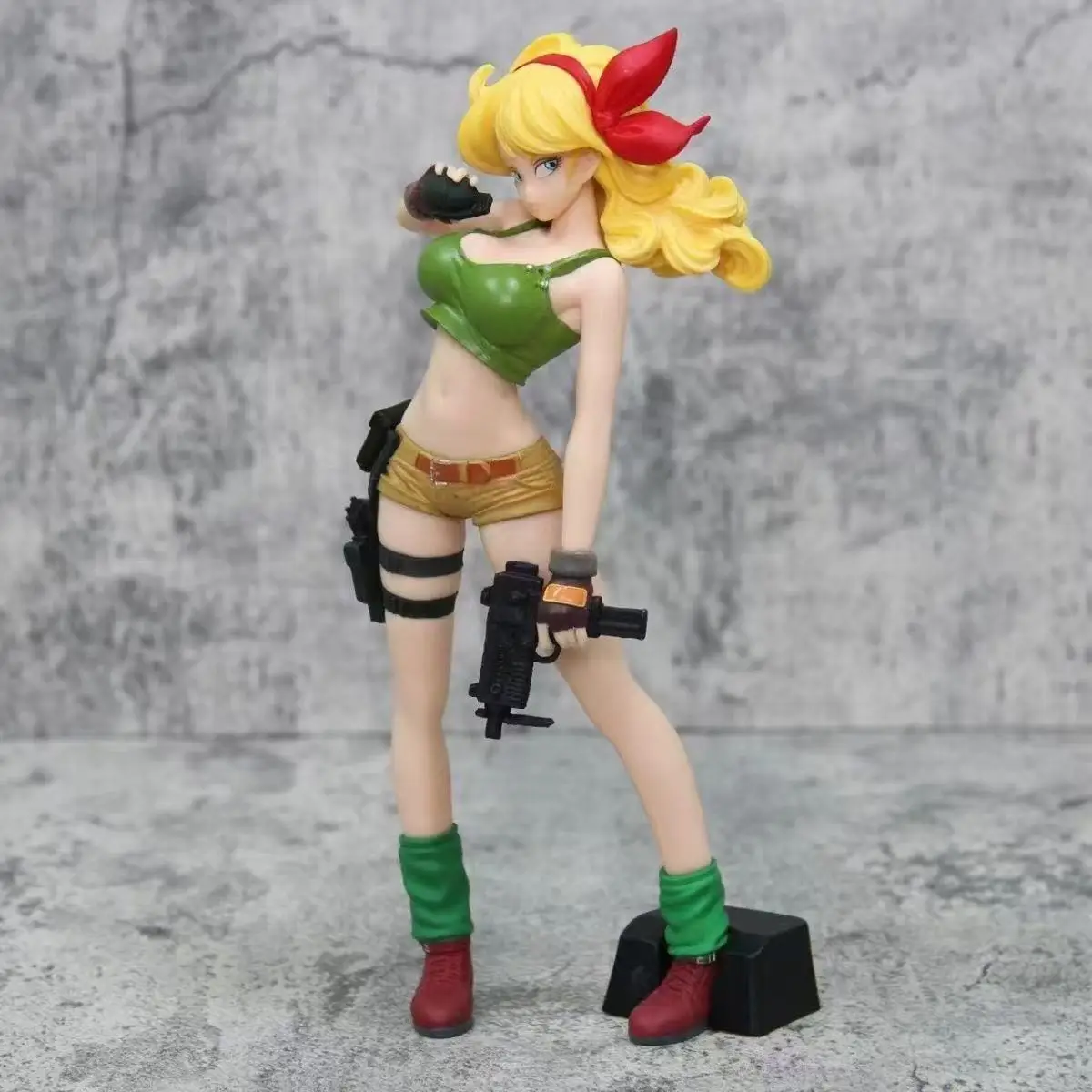 Dragon Ball Z Lunch Figure, Green Top Gunner Lunchi Anime Action Figure, Desktop Decoration Collectible Doll