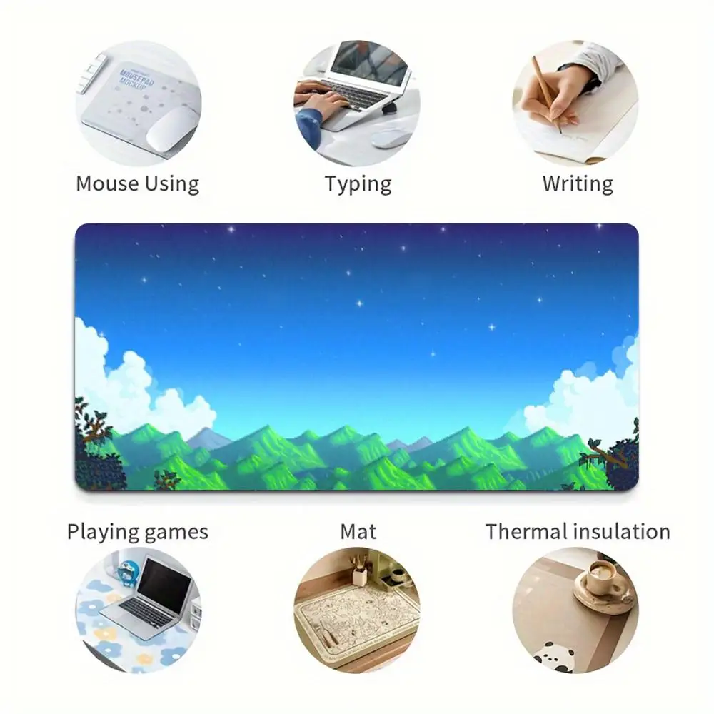 Large Stardew Anti-slip Mats Desk pads Gaming Mouse pad Speed Rug Game Table Mats Anime Keyboard MousePad For Office home
