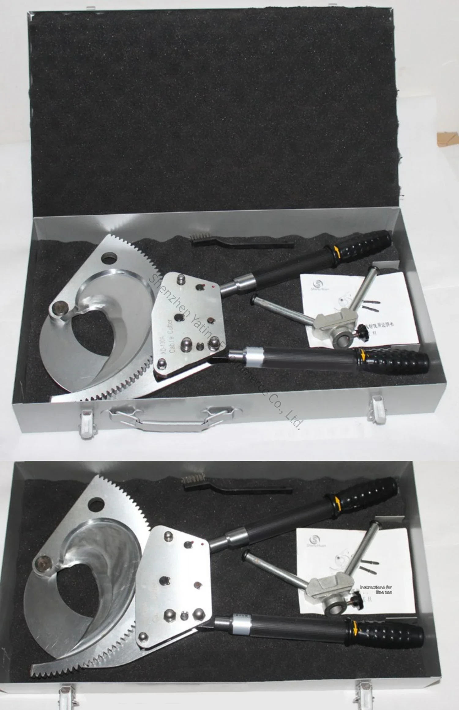 Gear Breaker Electrical Shears Cable Shears 130A Ratchet Type Cable Shears Manual Cable Scissors