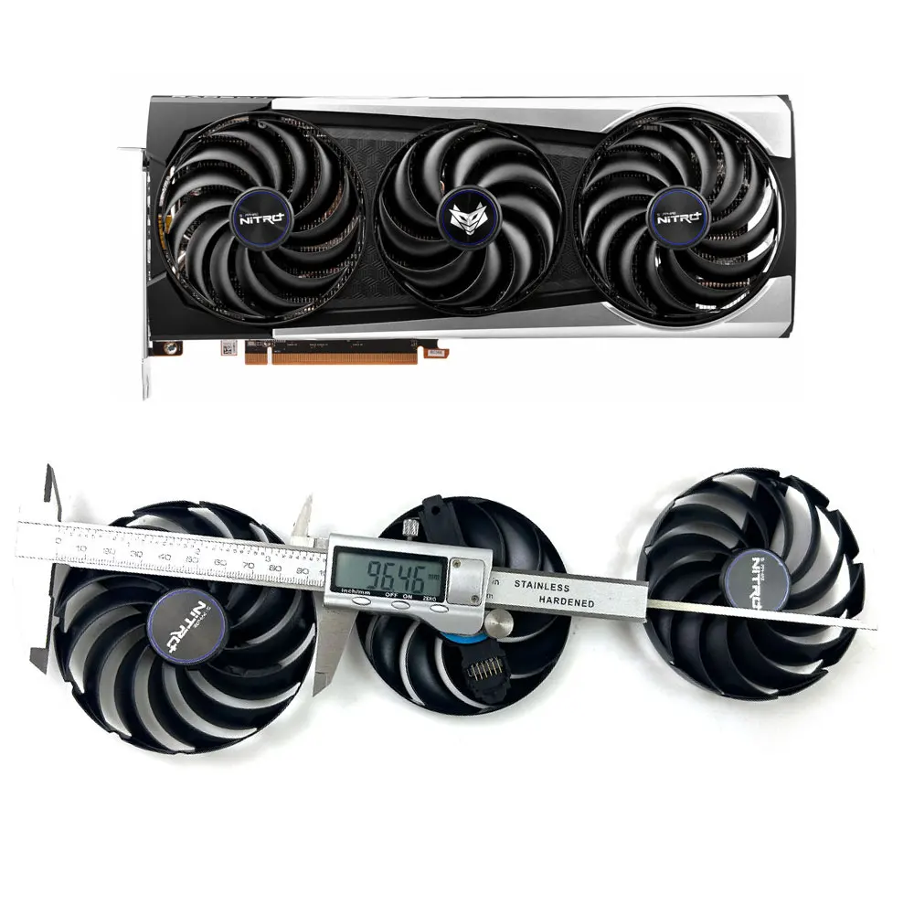 

Replacement of graphics card fan FDC10H12D9-C FDC10U12D9-C For Sapphire NITRO+ AMD Radeon RX6900 6800 6700 XT GPU FANS