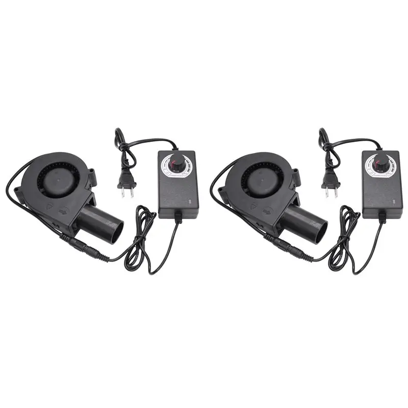 

2X 9733 Вентилятор Маленькая плита Инструмент 12 В 5500 об/мин Регулируемая скорость Для приготовления пищи Кемпинг Вентиляторы для барбекю Уголь Стартер Американская вилка