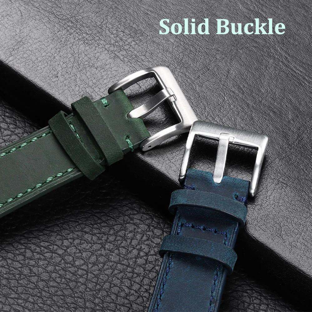 Matte Polished Clasp Watch Band Metal Buckle 16 18 20 22 24mm Silver Black Gold Steel Buckle Strap Solid Square Button for Seiko