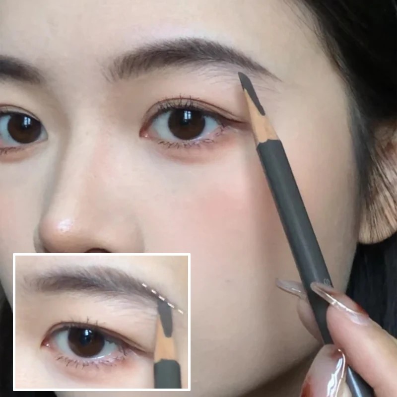 Microblading Eyebrow ปากกากันน้ําธรรมชาติ Outlining Eyebrow Tattoo Pencil Definer ไม้ยาวนาน Eye Brow Enhancers แต่งหน้า