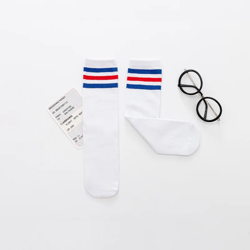 Spring Summer Children\'s Korean Fashion Three Bars College Wind Long Tube Comfortable Breathable Students Over The Knee Socks