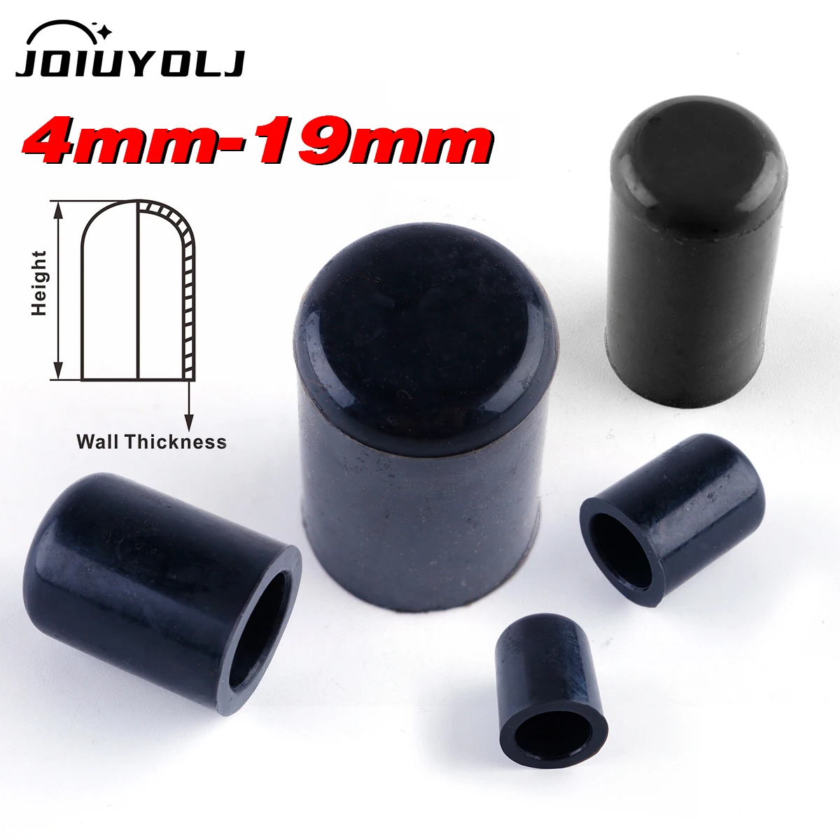 

10 Pcs Silicone Blanking Cap Intake Manifold Vacuum Hose End Bung Plug Inner Diameter Covers ID 4mm 6mm 8mm 10mm 12mm 19mm