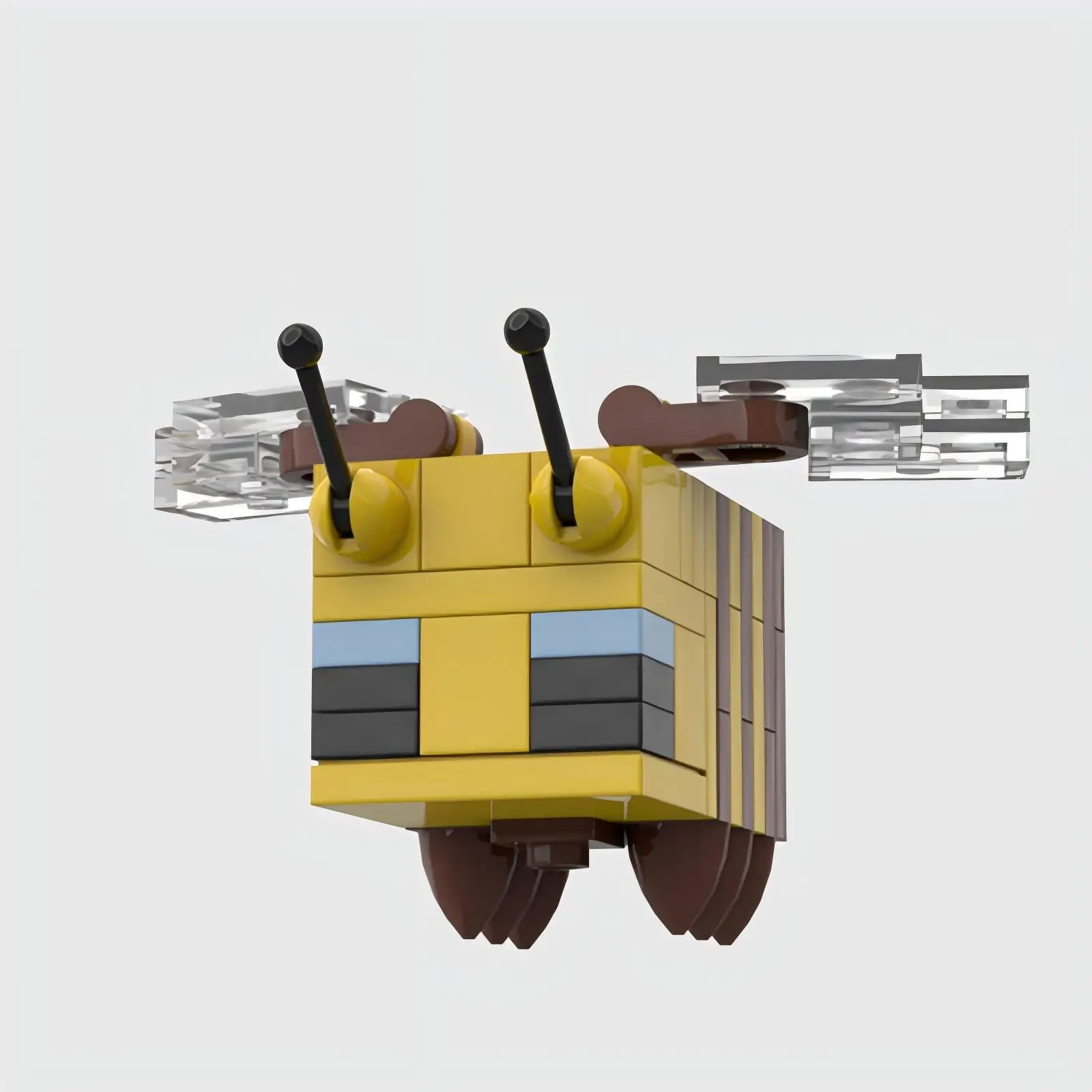 MOC 蜂白ブルアイズビルディングブロックブリックヘッドズコレクション教育 DIY キッズモデル動物レンガのおもちゃ子供の誕生日ギフト