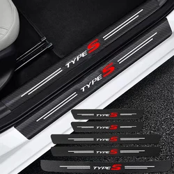Auto Carbon Fiber Decals Stickers Car Door Threshold Scuff For Honda TYPE S Civic Accord HRV CRV CITY Jazz Pilot FIT accessories