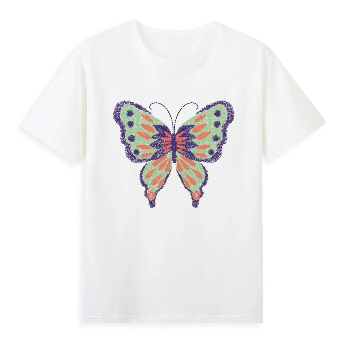 

BGtomato Summer new Harajuku style 3D hand drawn cartoon butterfly print women's T-shirt A109