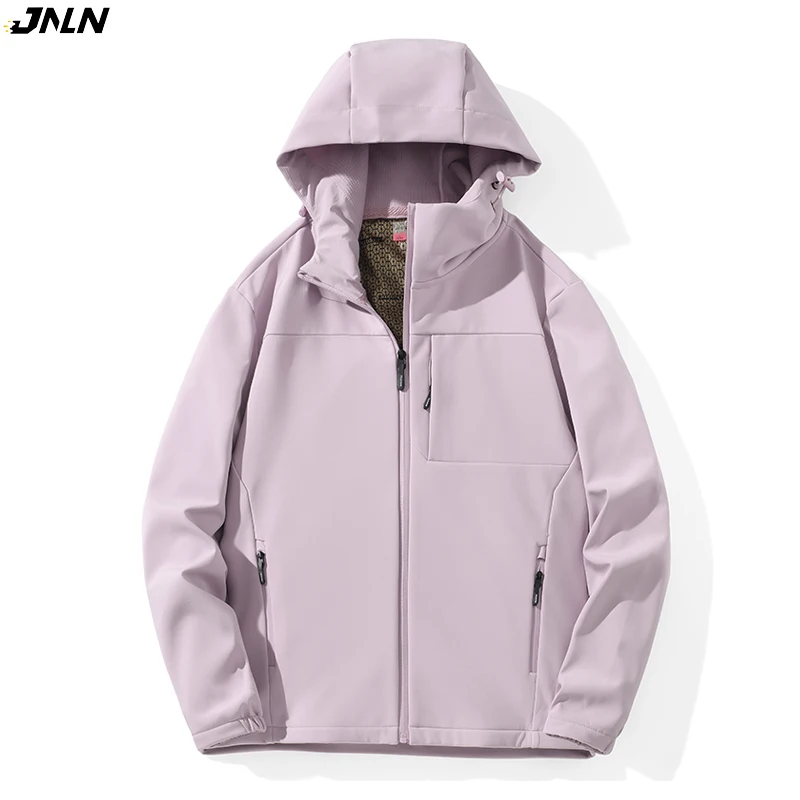 JNLN Winter Soft Shell Jackets Women Waterproof Windproof Warm Fleece Jacket Hiking Camping Climbing Skiing Outdoor Thermal Coat