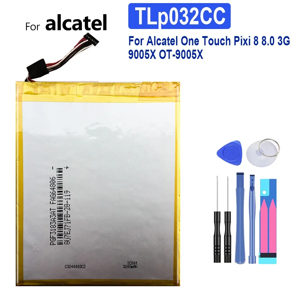 Аккумулятор TLp032CC для Alcatel One Touch Pixi 8 8.0 3G 9005X фотосессия, 8,0 мАч