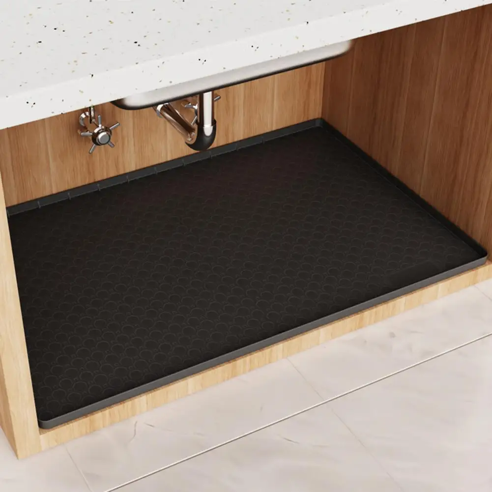 Waterproof Sink Liner Moisture-proof Silicone Sink Mat Tear-resistant Waterproof under Sink Protector Leakage Corrosion