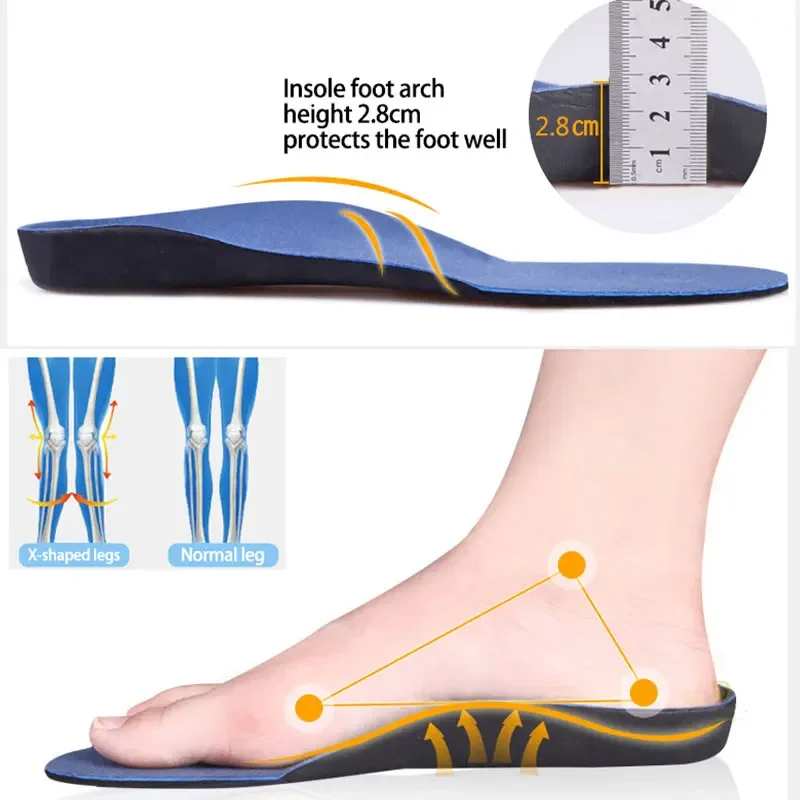 Flat Feet Arch Support Insoles Orthotic Height 3cm High Quality 3D Premium Comfortable Plush Cloth Orthopedic Insoles Foot Pad image 3