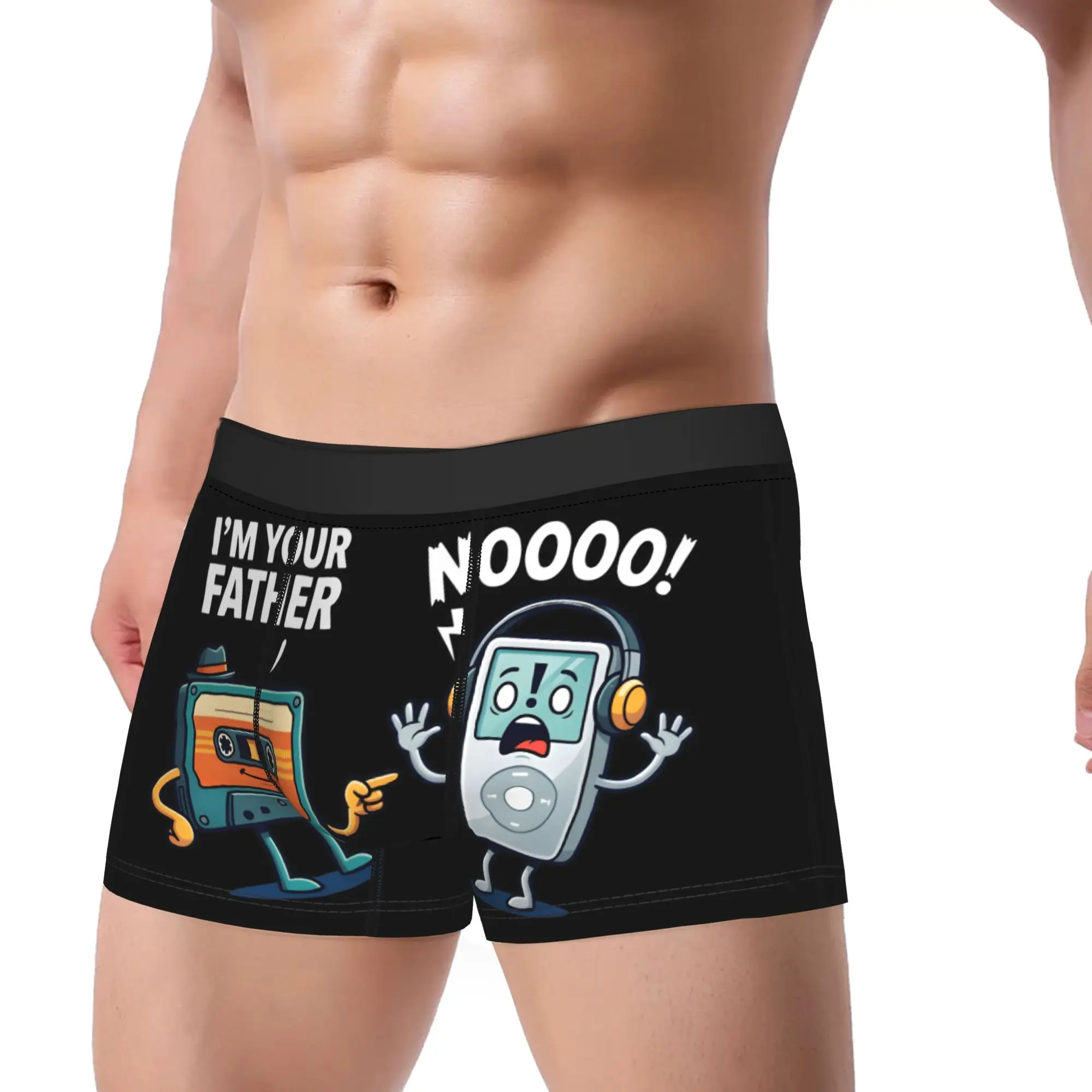 I´m your father Funny Cassette Underwear  Elastic Panties Custom Shorts Briefs For Male Pouch Large Size Boxer Shorts
