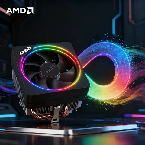 AMD Air Cooler CPU Fan RGB Supports AM4/AM5 Motherboard AMD Ryzen Wraith Cooler Wraith Prism Cooling Original New 4 PIN