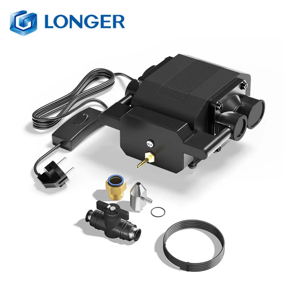 Más largo RAY5 5W 10W 20W Kits de asistencia de aire para grabador láser, flujo de aire máximo de 30L/Min, CA 220V 50HZ, potencia máxima de 16W, presión máxima de 0,03 MPa