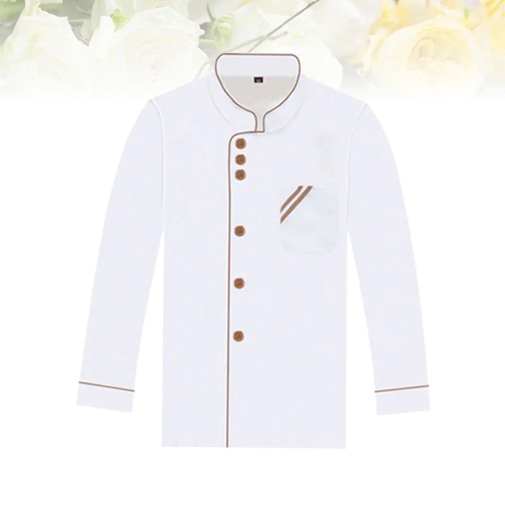 Casual Loose Chef Clothing Catering Jackets Long Sleeve Coat Chaps Shirts for Men