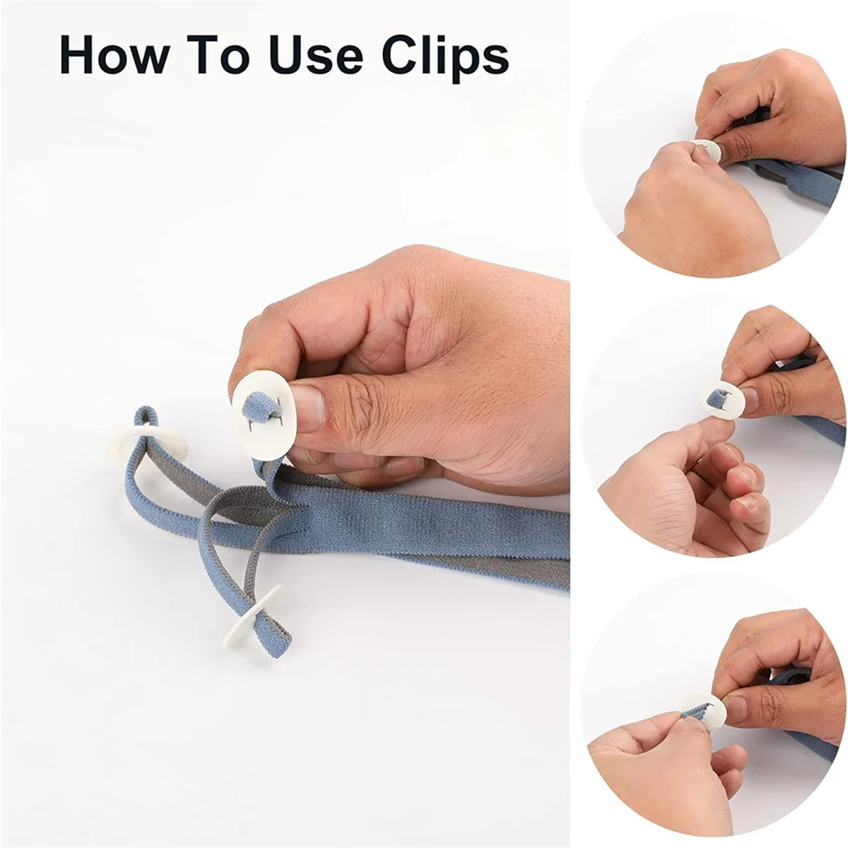 FZFZ 2 팩 P10 헤드기어 CPAP 교체, P10 비강 베개 CPAP 마스크 스트랩용 헤드기어 6 조정 클립