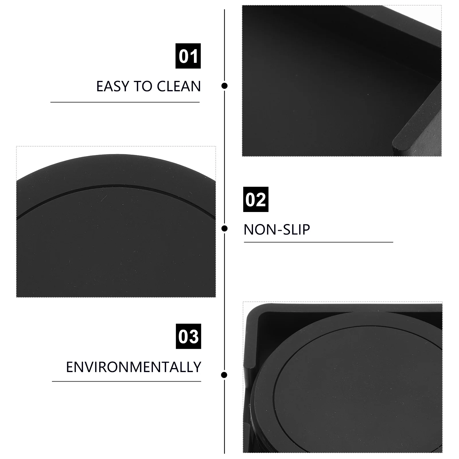 

Silicone Cup Mat Heat Insulated Non-Slip Coaster Heat Resistant Thickened Anti-Scald Decorative Placemat Home Mug Mat Easy Clean