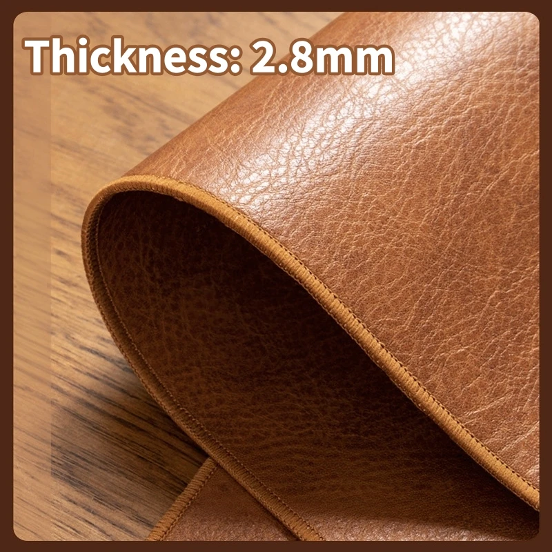 Double Sided Faux Leather Desk Mat Large Size Office Desk Pad Computer Desktop Protector Writing Pad Keyboard Mouse Mat for Home