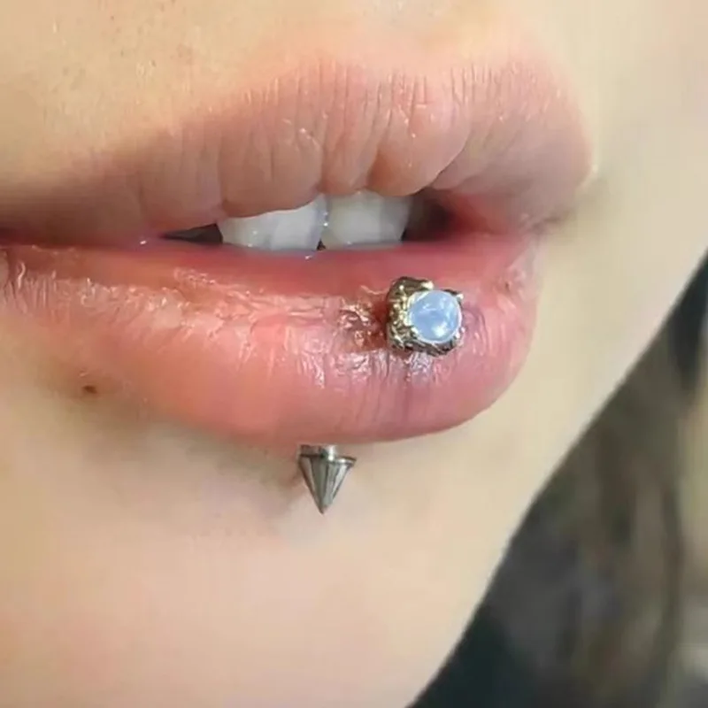 1 قطعة أوبال التنين مخلب الحاجب الأظافر ، الأوروبية والأمريكية الساخنة فتاة الشفاه الأظافر ، التيتانيوم الصلب ثقب المجوهرات ، الأظافر العظام الأذن