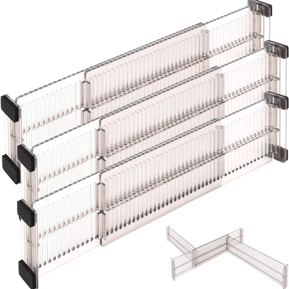 Expandable Drawer Dividers 10.8-20inch Adjustable Drawer Divider Organizers for Drawer Separators Dresser Drawer Organizer