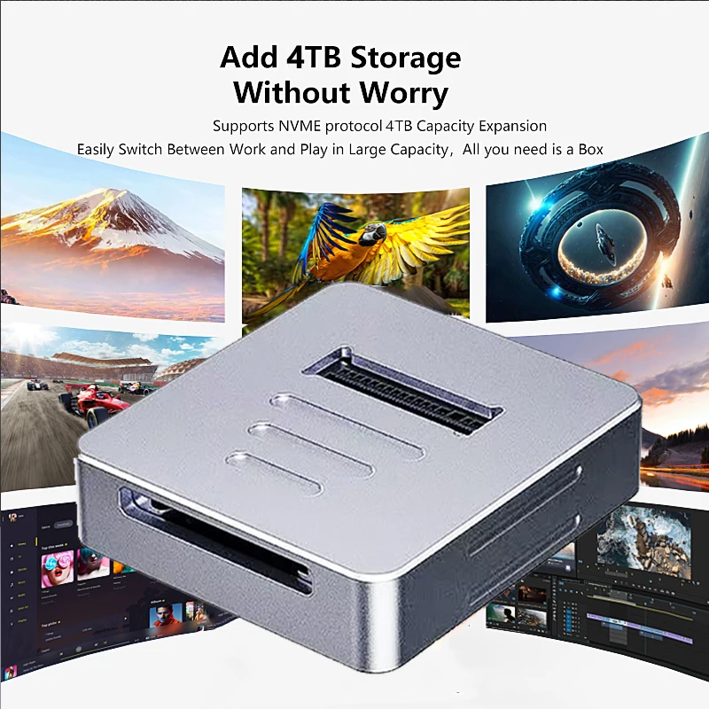 M2 PCIE NVME SSD الضميمة 10Gbps USB3.1 التوصيل المباشر في SSD محول يدعم SD 2.0 بطاقة M.2 الحال بالنسبة 2230/42/60 2280 22110