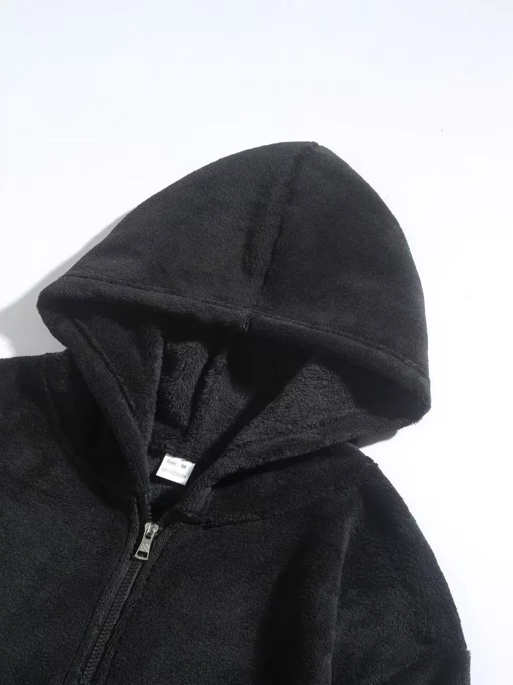 2025, Winter-Herren-Hoodie, Sporthose, einfarbig, warm, winddicht und kältebeständig, Sport-Set aus Wolle, lässiges Sport-Set, zweiteiliges Set – Detail 7