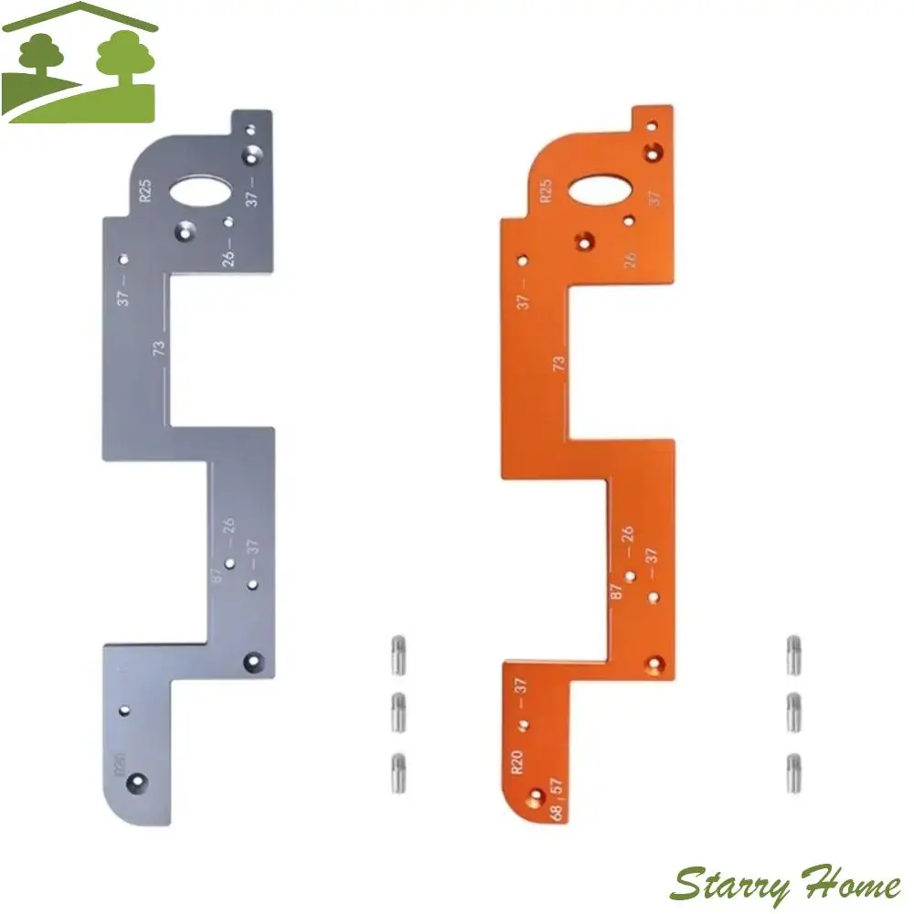 

Muiti Size Adaptation Cabinet Door Slotted Template Handle Free R20/R25 Arc Angle No Handle Slotting Mold Invisible