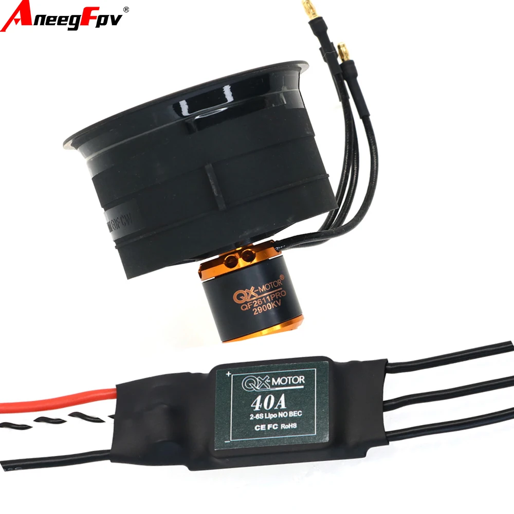 QX-MOTOR 64mm EDF QF2611 PRO 5 Blades EDF Ducted Fan 4000KV 2900KV 3200KVCW/CCW Brushless Motor for RC Helicopter Jet Plane Part