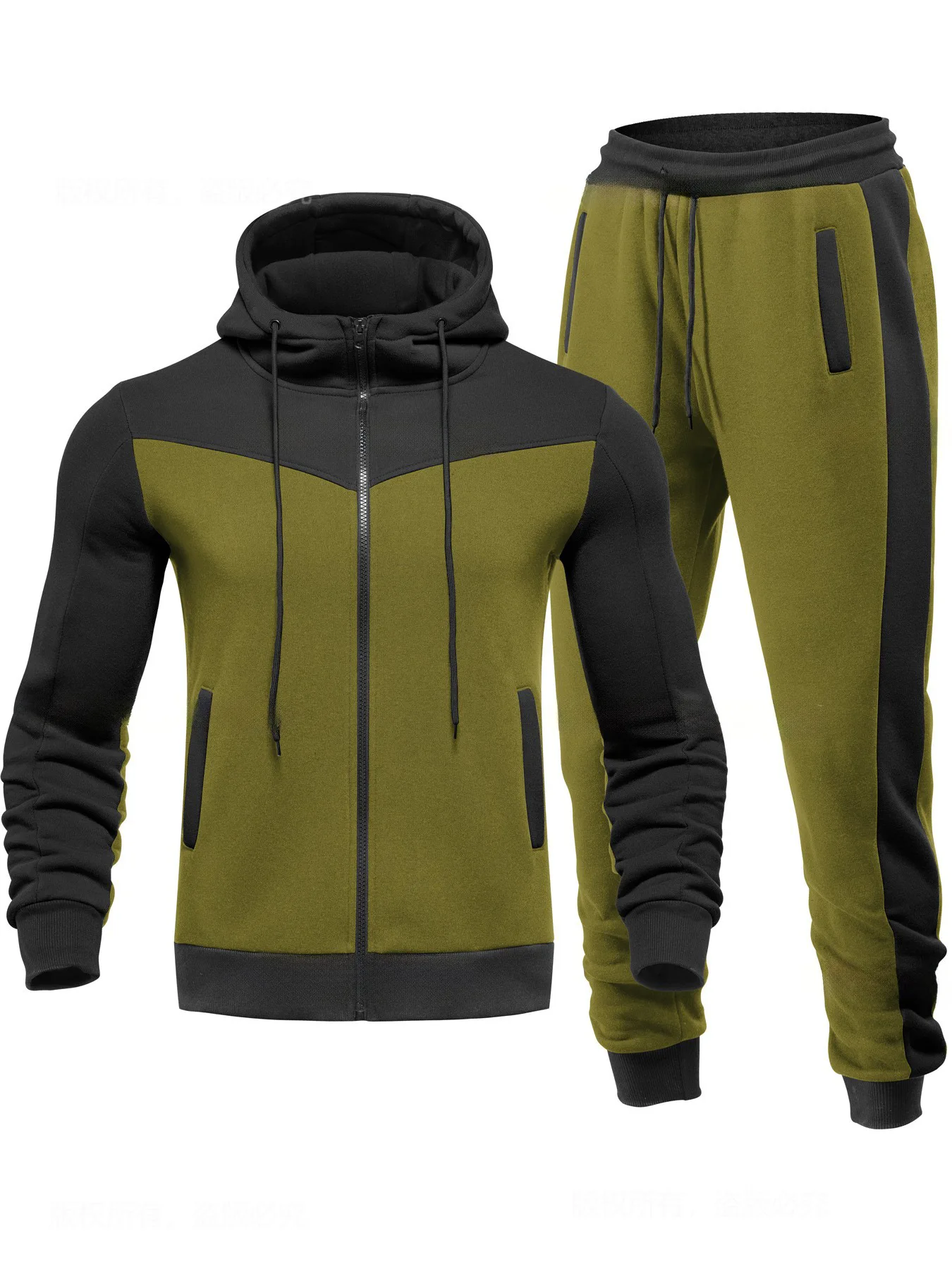 Herbst Winter Herren Urban Outdoor Zip-Up Hoodie Strick-Polyester Langarm-Sweatshirt Leicht Weich Locker Tägliches Gehen Fitness Streetwear – Detail 15