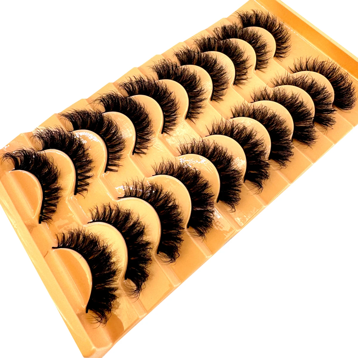 10 Pairs Fluffy Faux Mink Lashes Short long Messy Wispy Natural Eyelashes Hamdmade Real 3D Mink Eyelashes Makeup False Lashes