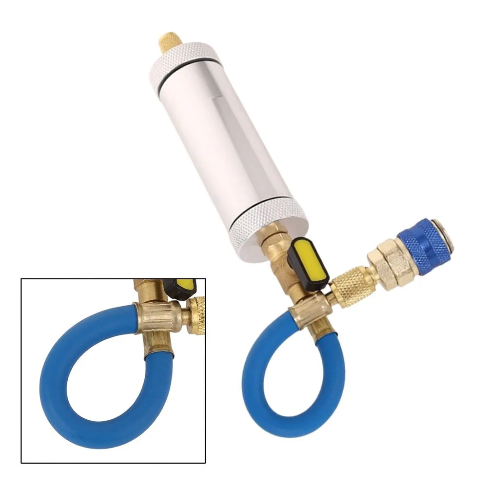 AC Oil Injection Tool for and For R1234YF Systems Supporting Oil Addition Reoil After Replacement and Additive Injection