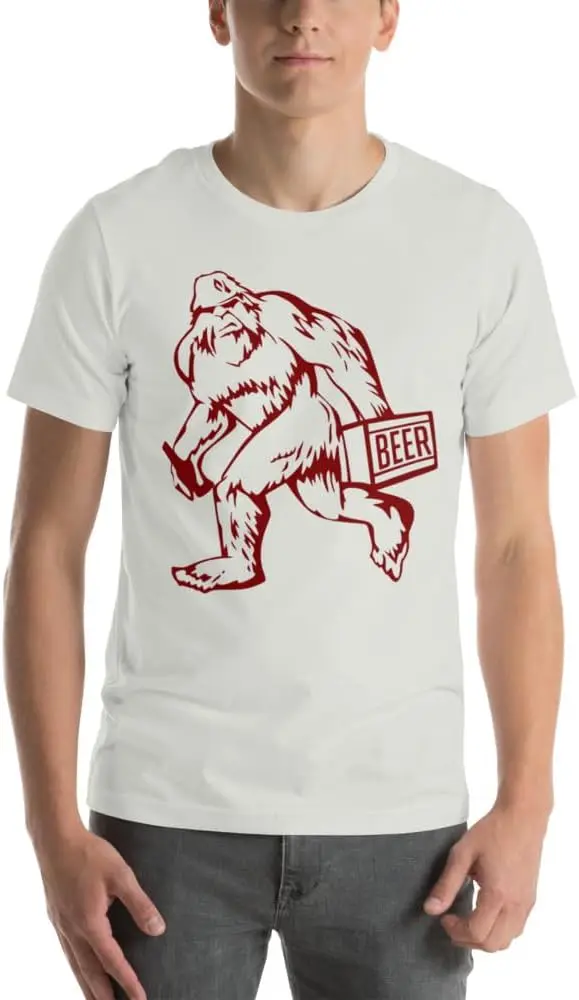 Beer Sasquatch  Tees Y2K tops Unisex Summer Short Sleeve