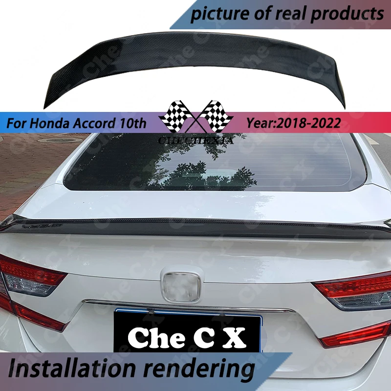 

For Honda Accord 10th Generation 2018 2019 2020 2021 2022 Rear Trunk Lip Spoiler S Type Wing Accessories