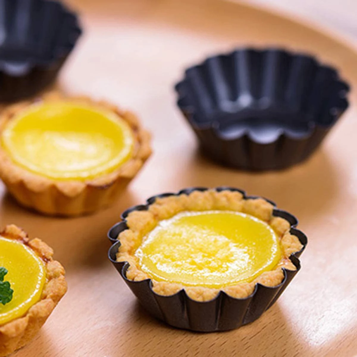 36/12pc Egg Tart Mould Cookie Muffin Baking Model Cupcake Tray for Home Kitchen Bake Pudding Cup Reusable DIY Cake Dessert Molds