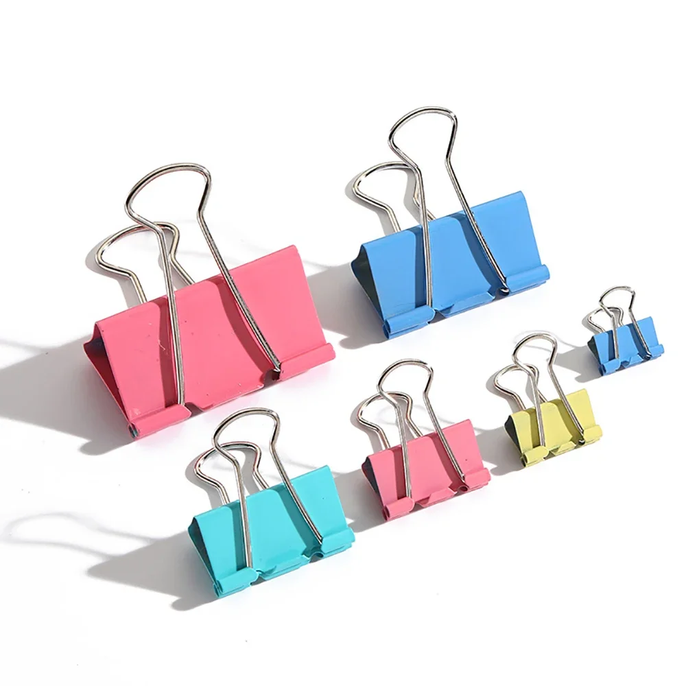 40Pcs Metal Paper Clip 25mm/32mm Long Tail Binder Clips Document Files Binder Organizer Folder Office School Stationery Supplies