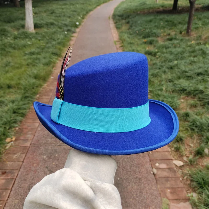 High Top abfallende Fedoras Hut Reiter Hut magische Leistung Hut Männer Zylinder Frauen Zylinder Sombrero Hombre – Detail 9